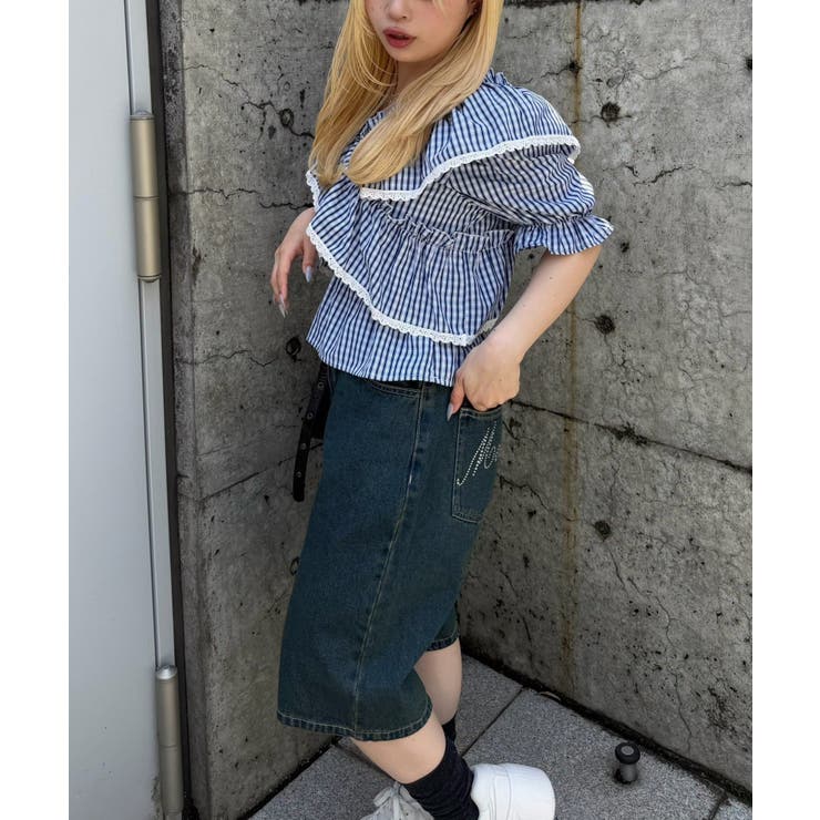 レース&ドットベルトハーフデニム | RMAF　NICE CLAUP / OLIVE des OLIVE | 詳細画像10 