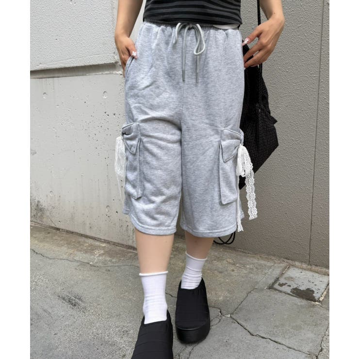 リボンカーゴハーフ裏毛パンツ | RMAF　NICE CLAUP / OLIVE des OLIVE | 詳細画像11 