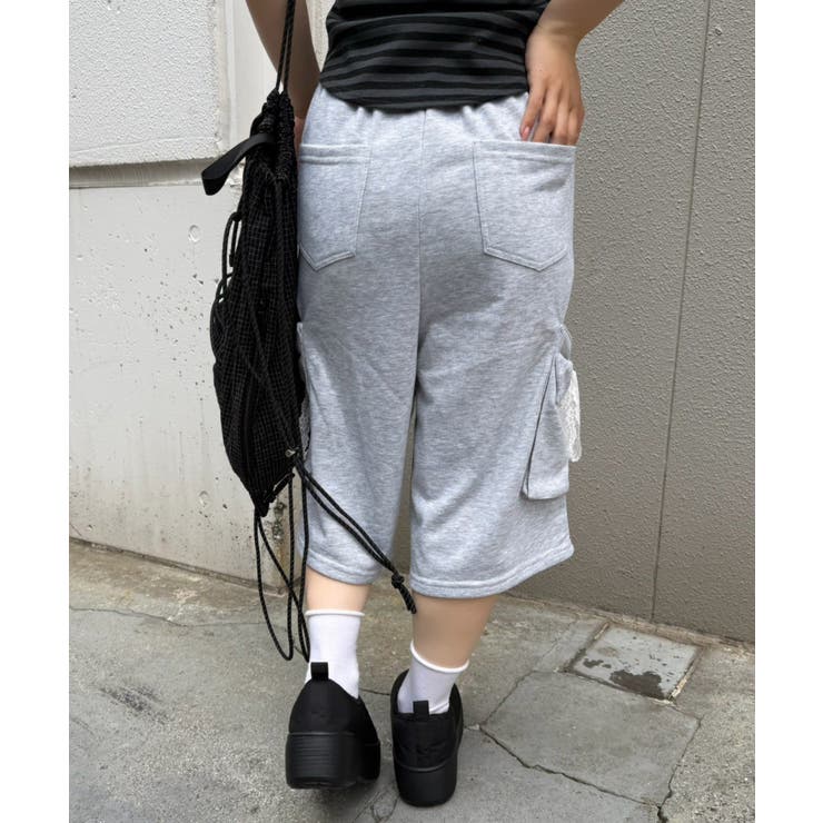 リボンカーゴハーフ裏毛パンツ | RMAF　NICE CLAUP / OLIVE des OLIVE | 詳細画像15 