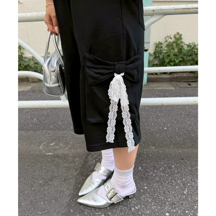 リボンカーゴハーフ裏毛パンツ | RMAF　NICE CLAUP / OLIVE des OLIVE | 詳細画像23 
