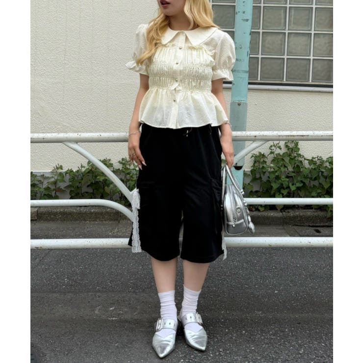 リボンカーゴハーフ裏毛パンツ | RMAF　NICE CLAUP / OLIVE des OLIVE | 詳細画像25 