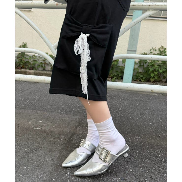 リボンカーゴハーフ裏毛パンツ | RMAF　NICE CLAUP / OLIVE des OLIVE | 詳細画像26 