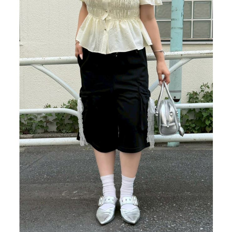 リボンカーゴハーフ裏毛パンツ | RMAF　NICE CLAUP / OLIVE des OLIVE | 詳細画像27 