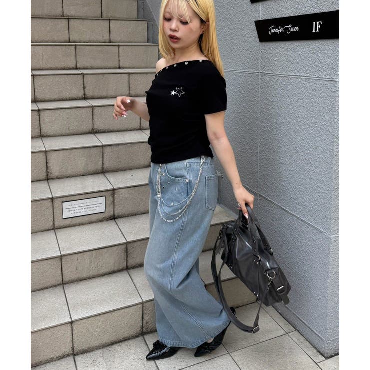 【S/Mサイズ展開】ハトメ&チェーン付バギーパンツ | RMAF　NICE CLAUP / OLIVE des OLIVE | 詳細画像17 