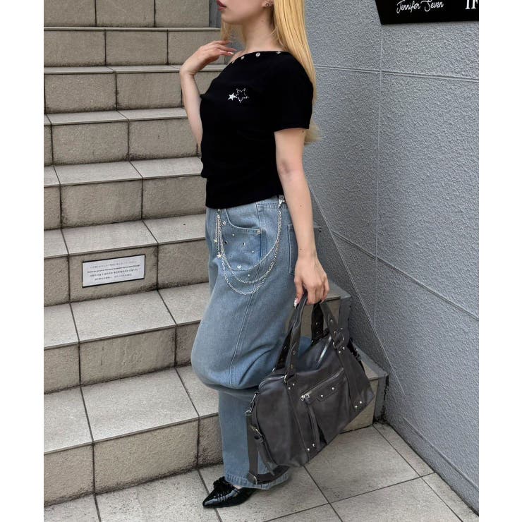【S/Mサイズ展開】ハトメ&チェーン付バギーパンツ | RMAF　NICE CLAUP / OLIVE des OLIVE | 詳細画像19 
