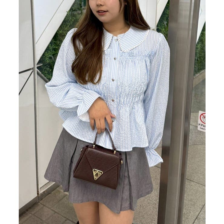 柄4 | シャーリングペプラムブラウス | RMAF　NICE CLAUP / OLIVE des OLIVE