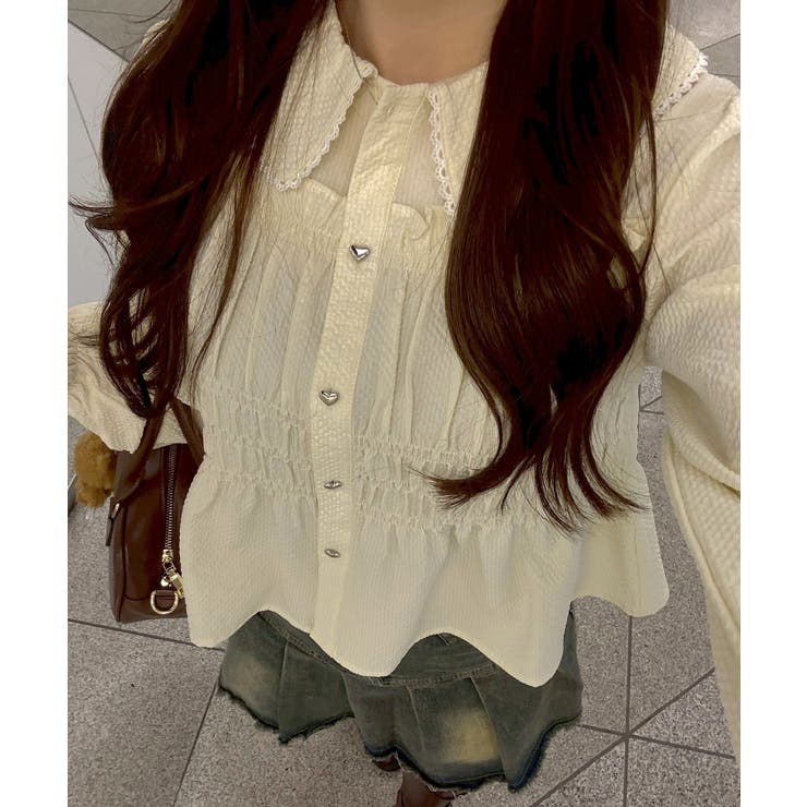 シャーリングペプラムブラウス | RMAF　NICE CLAUP / OLIVE des OLIVE | 詳細画像29 