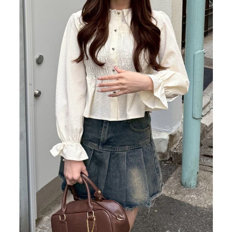 シャーリングペプラムブラウス | RMAF　NICE CLAUP / OLIVE des OLIVE | 詳細画像32 