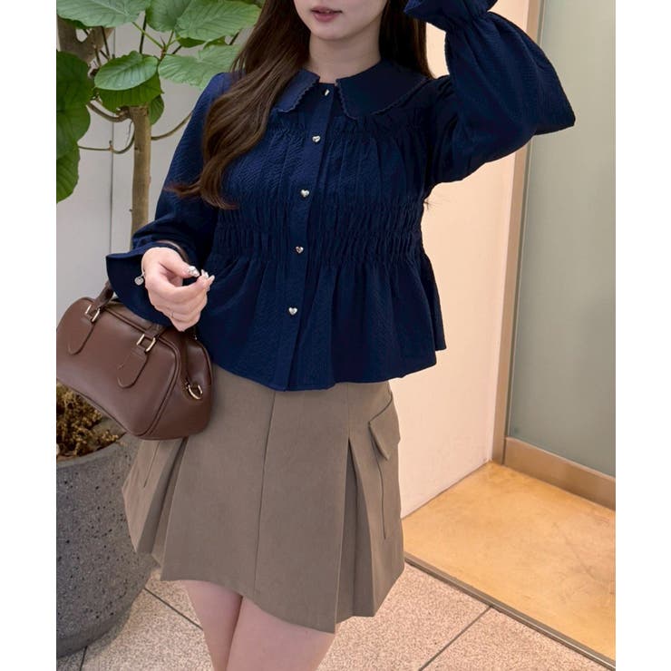 シャーリングペプラムブラウス | RMAF　NICE CLAUP / OLIVE des OLIVE | 詳細画像3 