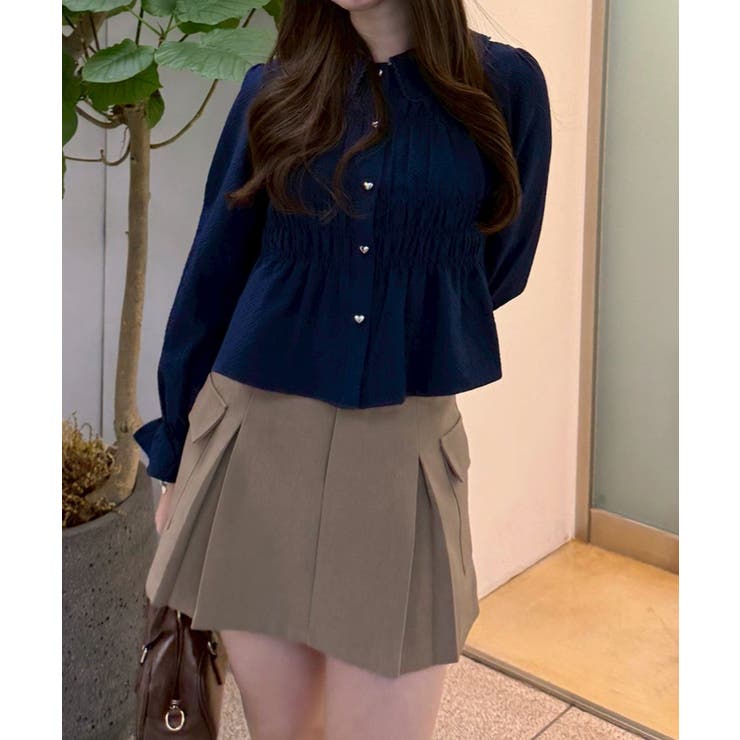 シャーリングペプラムブラウス | RMAF　NICE CLAUP / OLIVE des OLIVE | 詳細画像4 