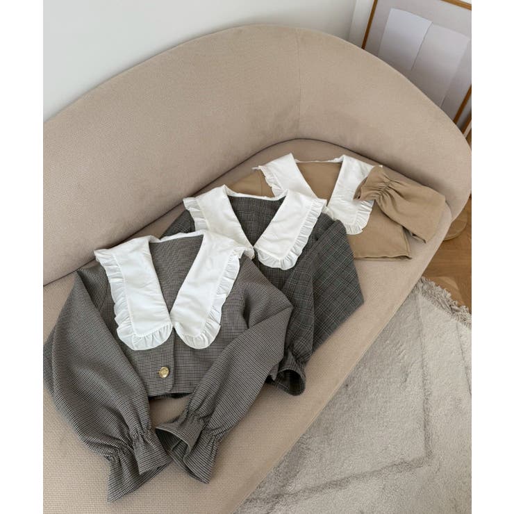 【セットアップ対応】丈の長さを選べる、フリル衿ジャケット | RMAF　NICE CLAUP / OLIVE des OLIVE | 詳細画像14 