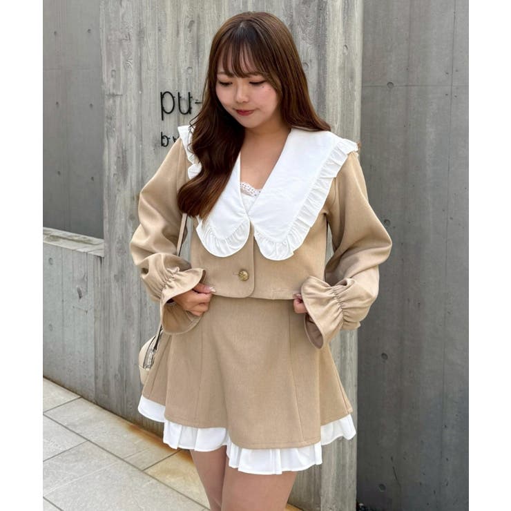 【セットアップ対応】丈の長さを選べる、フリル衿ジャケット | RMAF　NICE CLAUP / OLIVE des OLIVE | 詳細画像17 