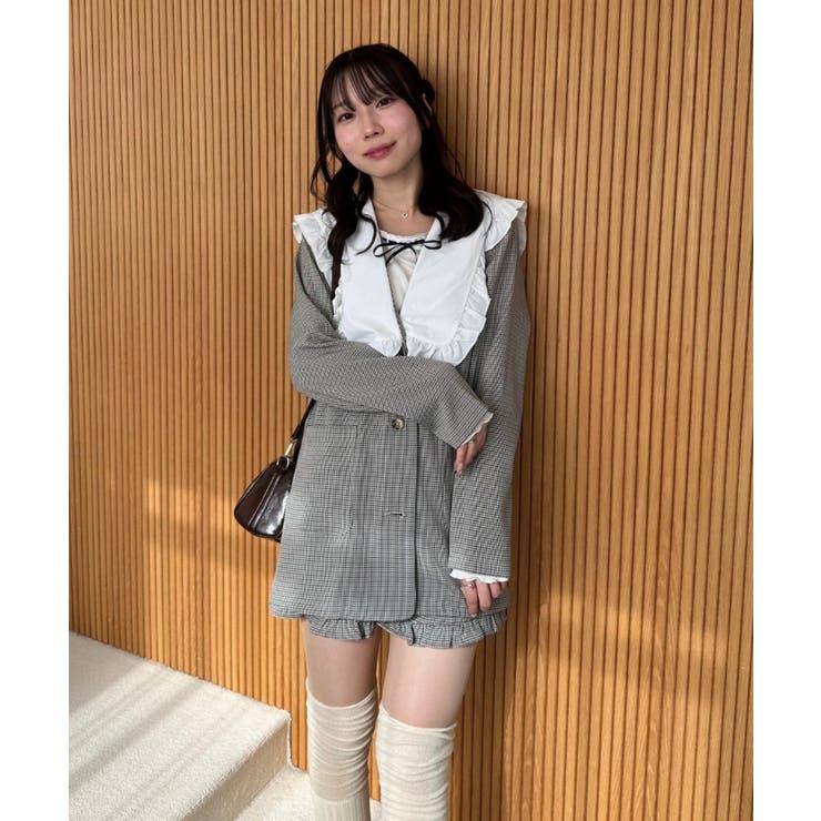 【セットアップ対応】丈の長さを選べる、フリル衿ジャケット | RMAF　NICE CLAUP / OLIVE des OLIVE | 詳細画像26 