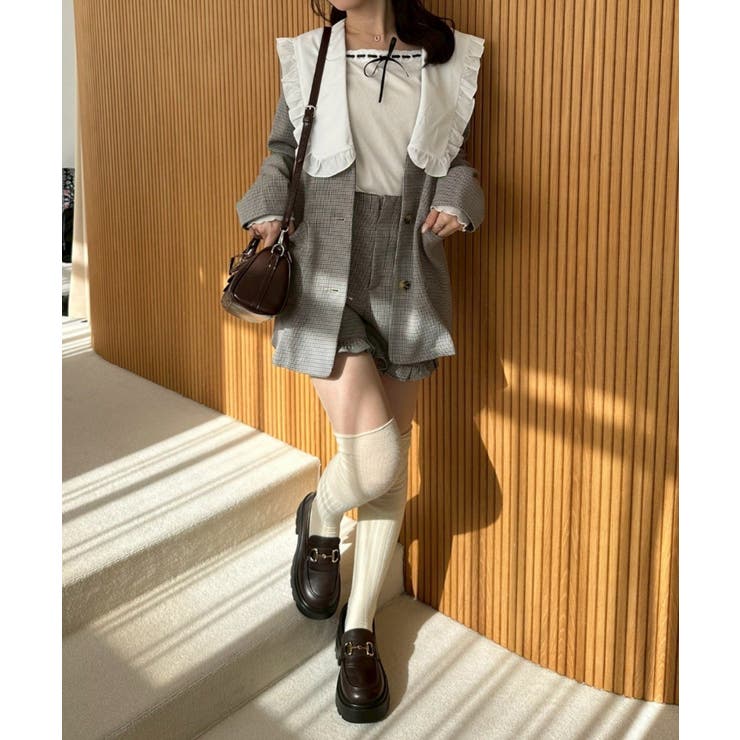 【セットアップ対応】丈の長さを選べる、フリル衿ジャケット | RMAF　NICE CLAUP / OLIVE des OLIVE | 詳細画像33 