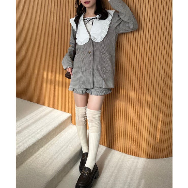 【セットアップ対応】丈の長さを選べる、フリル衿ジャケット | RMAF　NICE CLAUP / OLIVE des OLIVE | 詳細画像34 