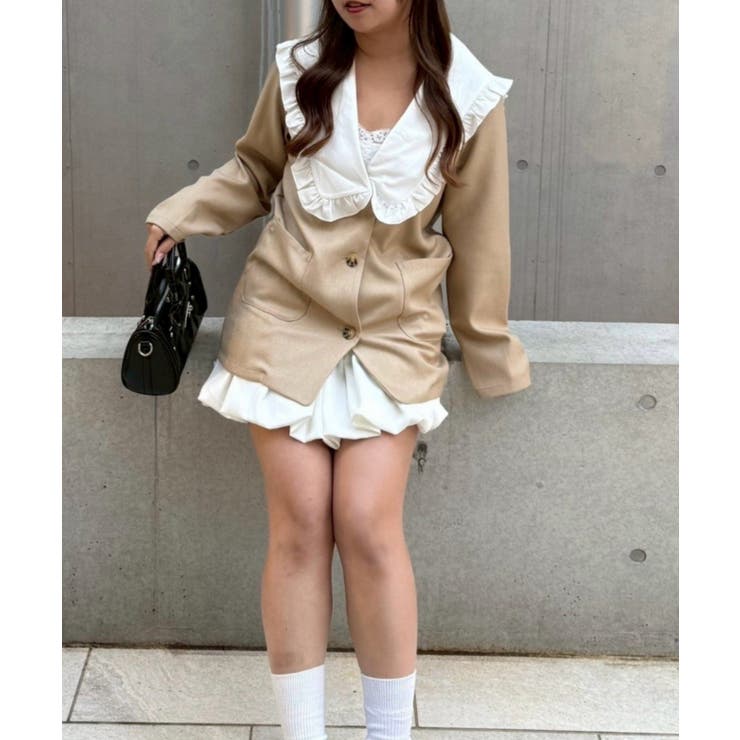 【セットアップ対応】丈の長さを選べる、フリル衿ジャケット | RMAF　NICE CLAUP / OLIVE des OLIVE | 詳細画像37 