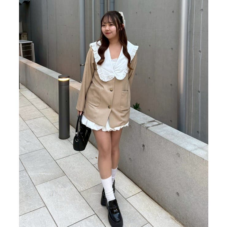 【セットアップ対応】丈の長さを選べる、フリル衿ジャケット | RMAF　NICE CLAUP / OLIVE des OLIVE | 詳細画像39 