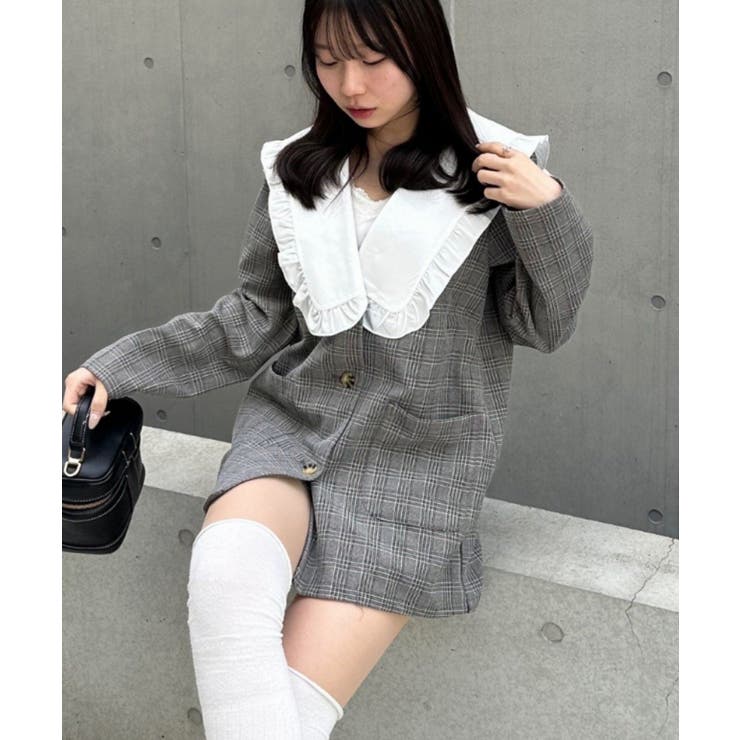 【セットアップ対応】丈の長さを選べる、フリル衿ジャケット | RMAF　NICE CLAUP / OLIVE des OLIVE | 詳細画像44 