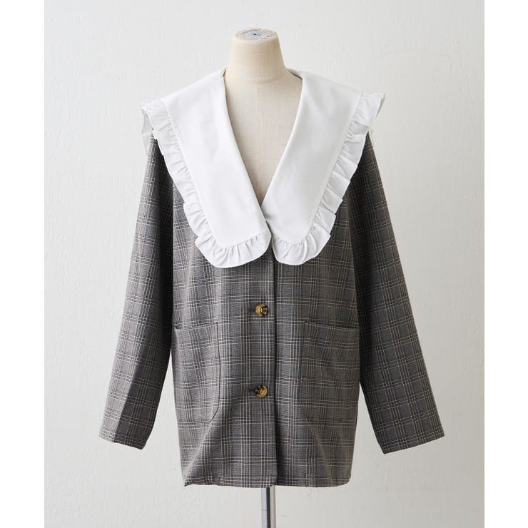 【セットアップ対応】丈の長さを選べる、フリル衿ジャケット | RMAF　NICE CLAUP / OLIVE des OLIVE | 詳細画像64 