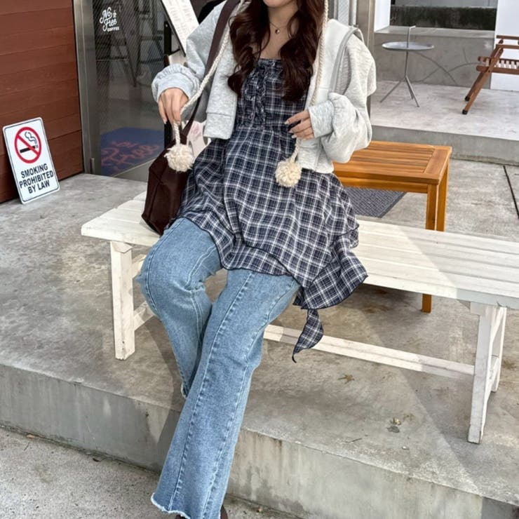 レースアップキャミチュニック | RMAF　NICE CLAUP / OLIVE des OLIVE | 詳細画像17 