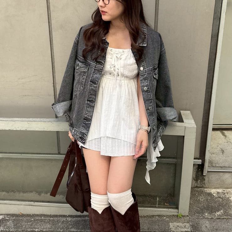 レースアップキャミチュニック | RMAF　NICE CLAUP / OLIVE des OLIVE | 詳細画像3 