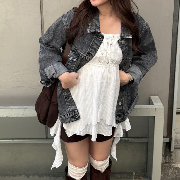 レースアップキャミチュニック | RMAF　NICE CLAUP / OLIVE des OLIVE | 詳細画像2 