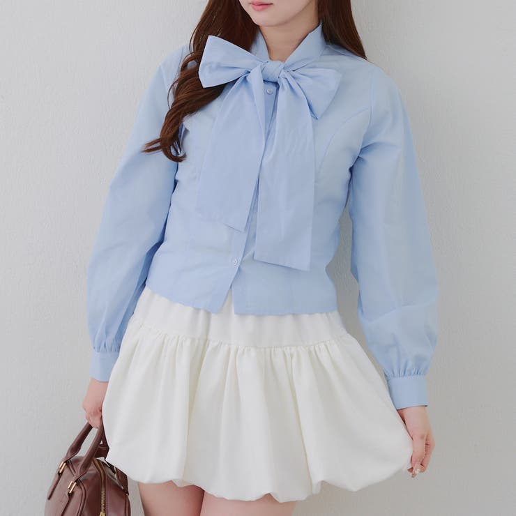 サックス | アソートボウタイブラウス | RMAF　NICE CLAUP / OLIVE des OLIVE