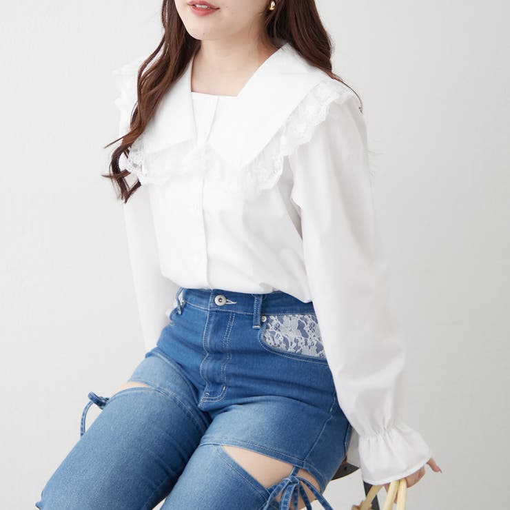 プリプリ令嬢ブラウス | RMAF　NICE CLAUP / OLIVE des OLIVE | 詳細画像2 