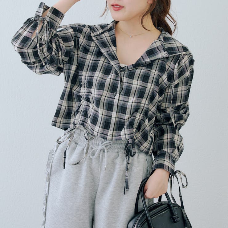 ドロストフードシャツ | NICE CLAUP / OLIVE des OLIVE　OUTLET | 詳細画像14 