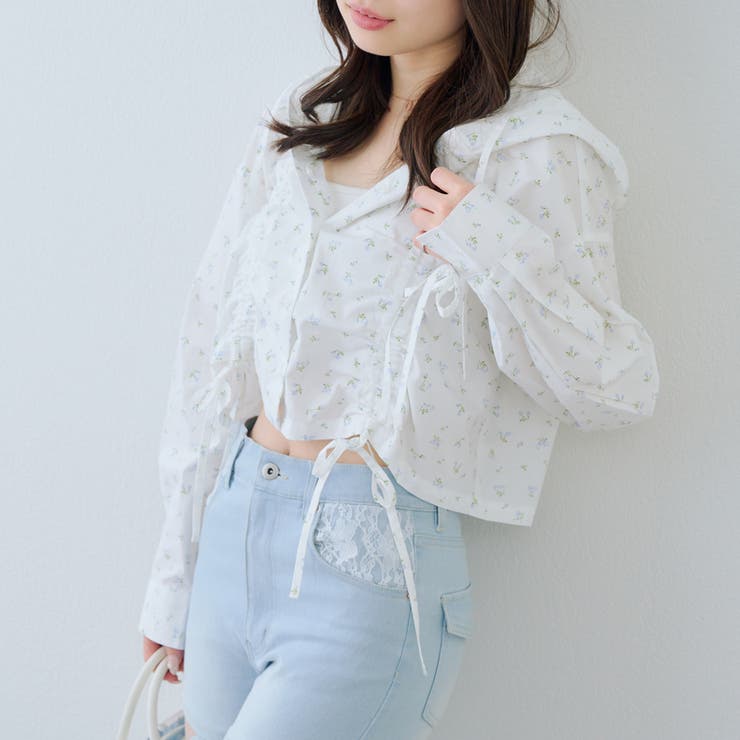 ドロストフードシャツ | NICE CLAUP / OLIVE des OLIVE　OUTLET | 詳細画像25 