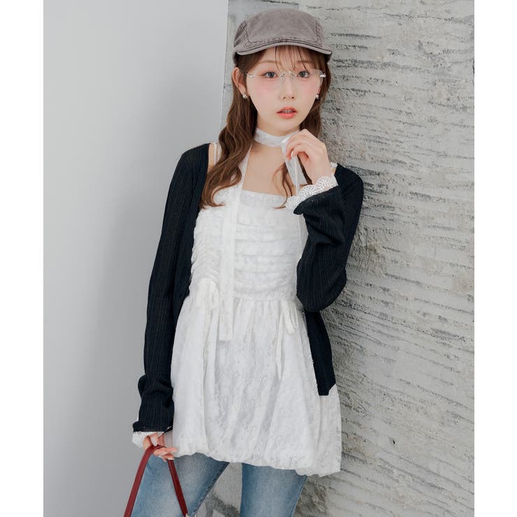 柄6 | 【9色展開 無地 ドット柄 花柄 チェック柄】キャミバルーンチュニック | RMAF　NICE CLAUP / OLIVE des OLIVE