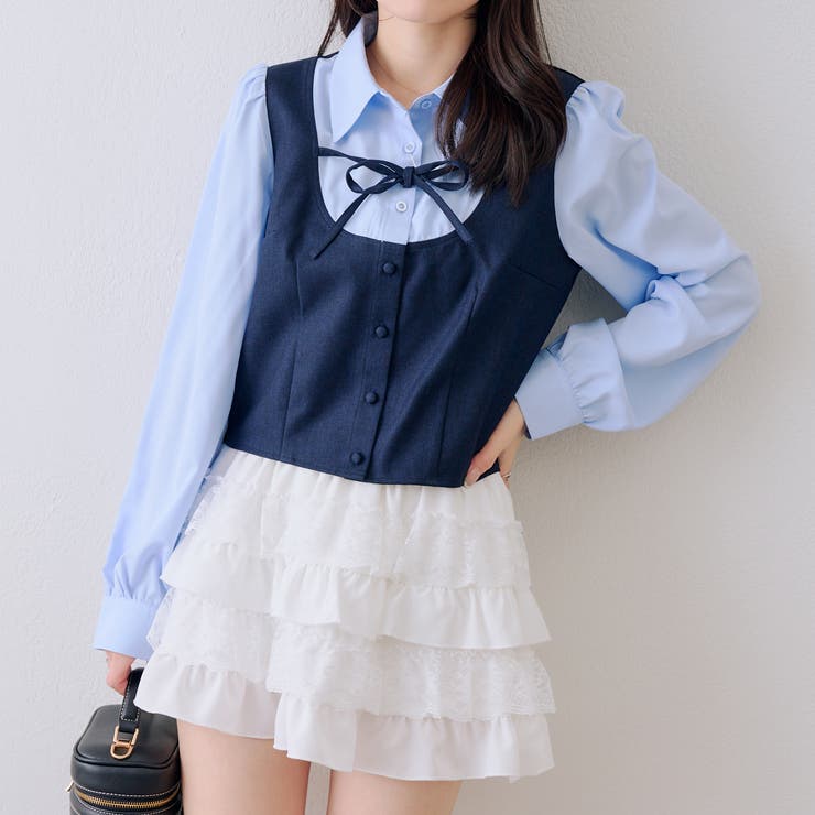 【セットアップ対応】ドッキングリボンブラウス | RMAF　NICE CLAUP / OLIVE des OLIVE | 詳細画像11 