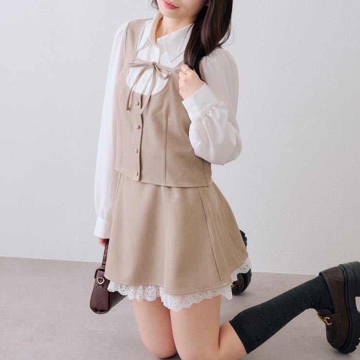 【セットアップ対応】ドッキングリボンブラウス | RMAF　NICE CLAUP / OLIVE des OLIVE | 詳細画像3 