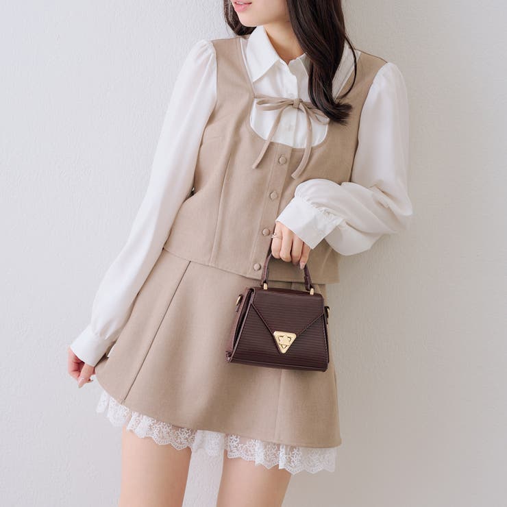 【セットアップ対応】ドッキングリボンブラウス | RMAF　NICE CLAUP / OLIVE des OLIVE | 詳細画像4 