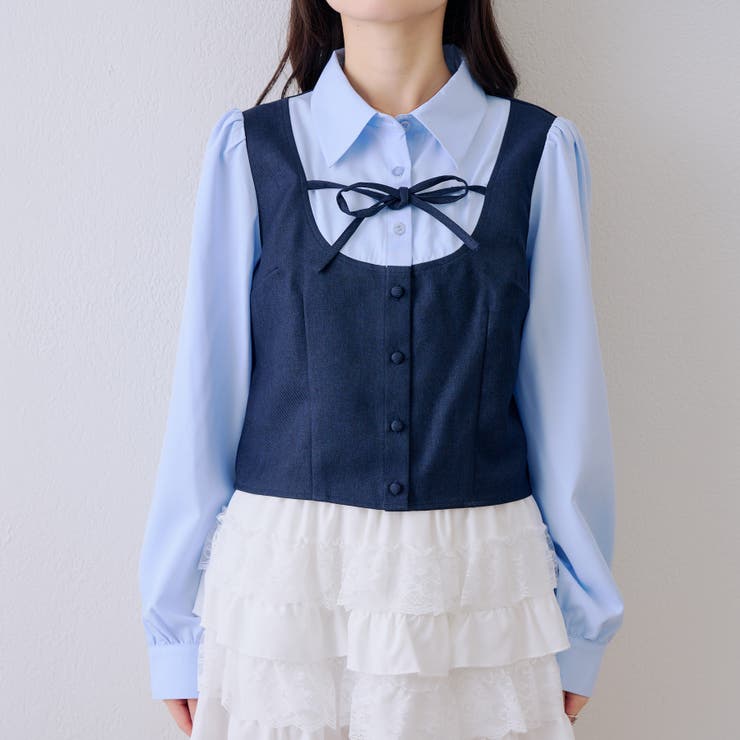 【セットアップ対応】ドッキングリボンブラウス | RMAF　NICE CLAUP / OLIVE des OLIVE | 詳細画像25 