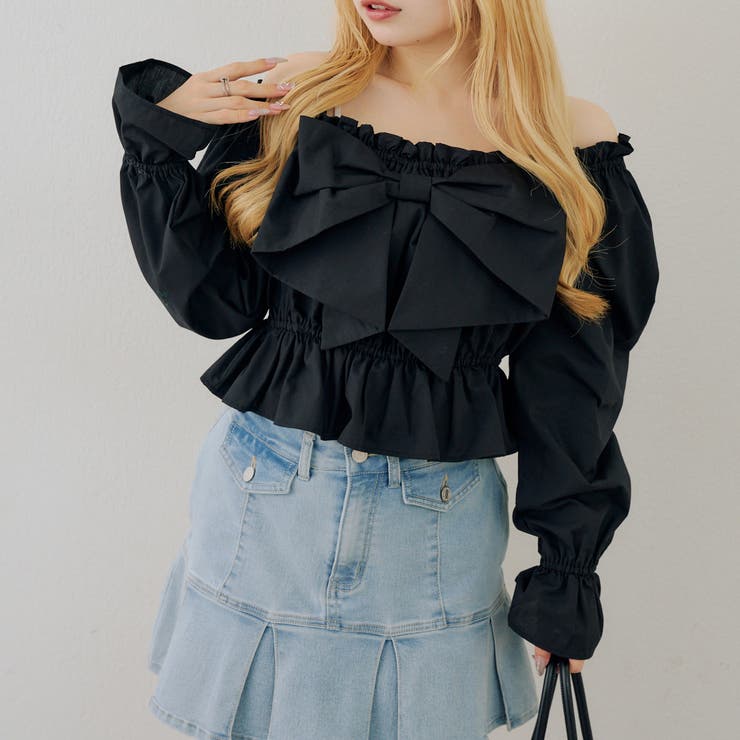 ブラック | リボン付きブラウス | RMAF　NICE CLAUP / OLIVE des OLIVE