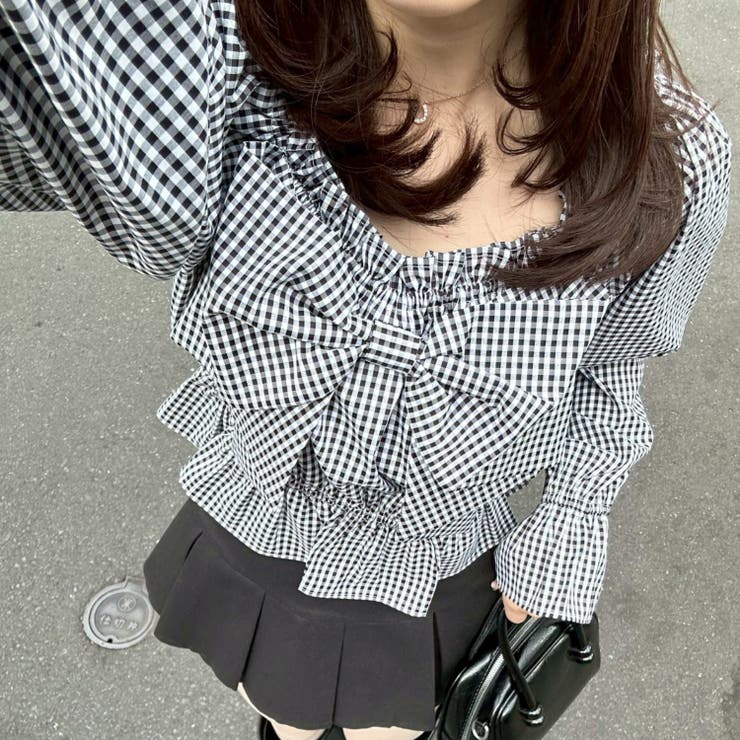 リボン付きブラウス[品番：OLOW0017599]｜RMAF NICE CLAUP / OLIVE des