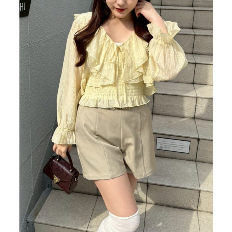 ラッフルブラウス&シャーリングキャミ | RMAF　NICE CLAUP / OLIVE des OLIVE | 詳細画像8 