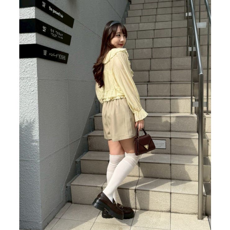 ラッフルブラウス&シャーリングキャミ | RMAF　NICE CLAUP / OLIVE des OLIVE | 詳細画像12 