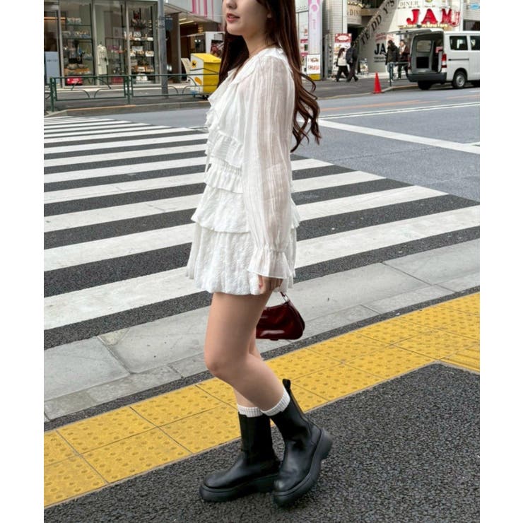 ラッフルブラウス&シャーリングキャミ | RMAF　NICE CLAUP / OLIVE des OLIVE | 詳細画像4 