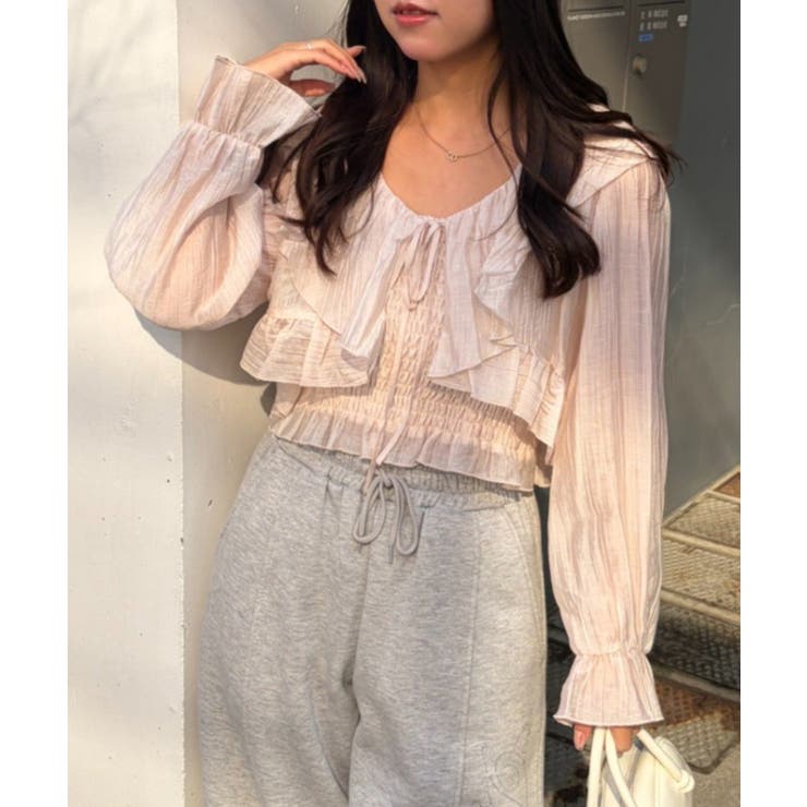 ピンク | ラッフルブラウス&シャーリングキャミ | RMAF　NICE CLAUP / OLIVE des OLIVE