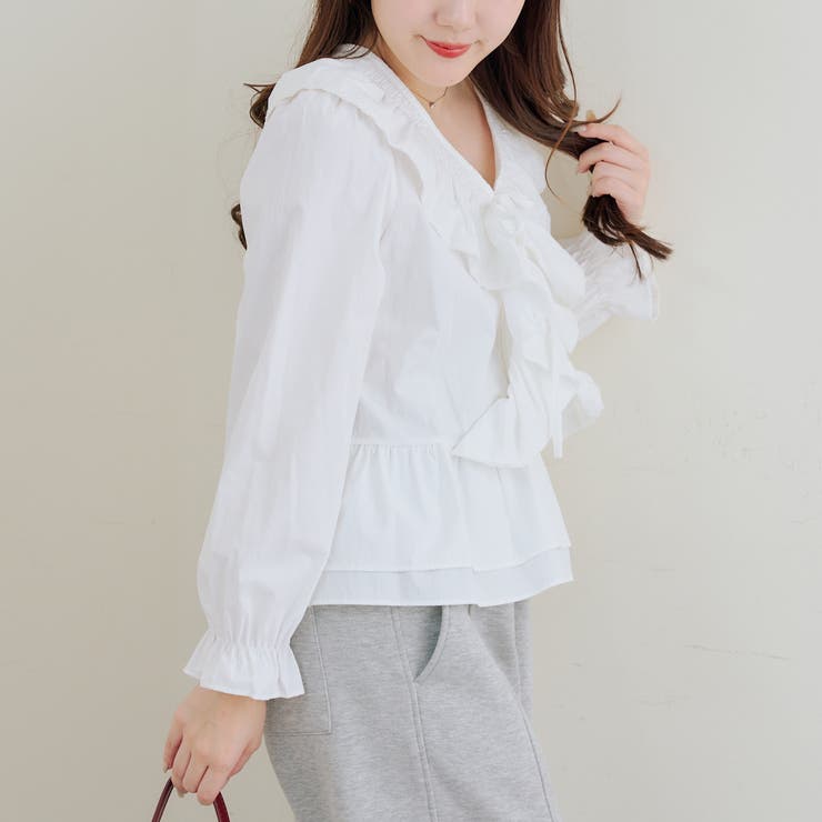 レースフリフリブラウス | RMAF　NICE CLAUP / OLIVE des OLIVE | 詳細画像14 