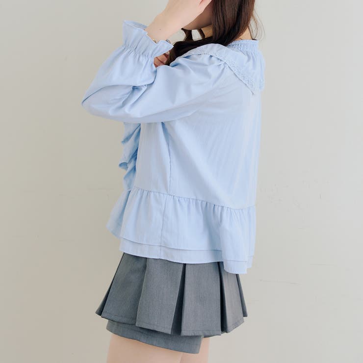 レースフリフリブラウス | RMAF　NICE CLAUP / OLIVE des OLIVE | 詳細画像3 