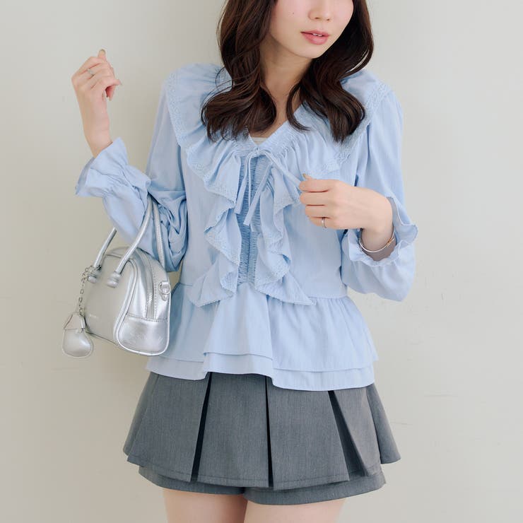 レースフリフリブラウス | RMAF　NICE CLAUP / OLIVE des OLIVE | 詳細画像4 