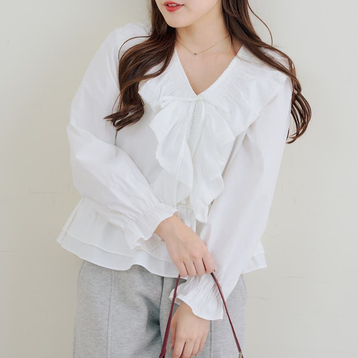 オフ | レースフリフリブラウス | RMAF　NICE CLAUP / OLIVE des OLIVE