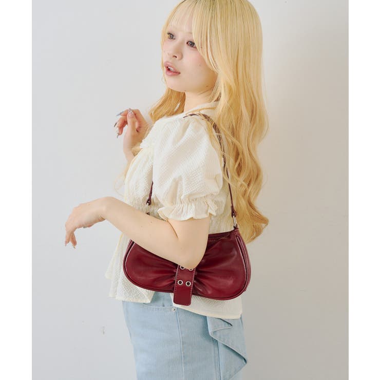 シャーリングペプラム半袖ブラウス | RMAF　NICE CLAUP / OLIVE des OLIVE | 詳細画像12 