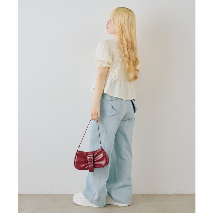 シャーリングペプラム半袖ブラウス | RMAF　NICE CLAUP / OLIVE des OLIVE | 詳細画像17 