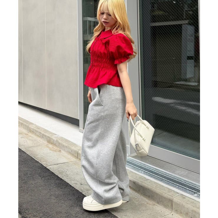 シャーリングペプラム半袖ブラウス | RMAF　NICE CLAUP / OLIVE des OLIVE | 詳細画像24 