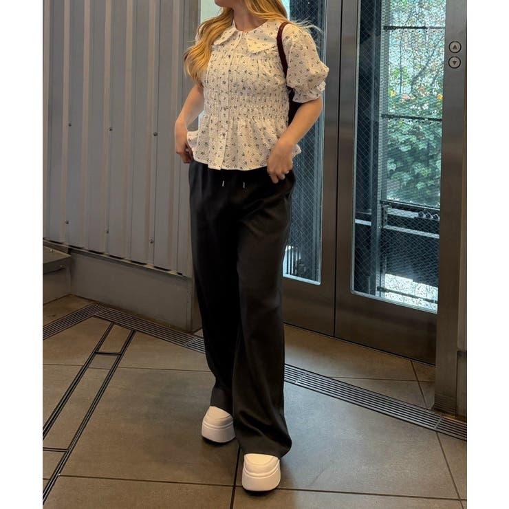 シャーリングペプラム半袖ブラウス | RMAF　NICE CLAUP / OLIVE des OLIVE | 詳細画像27 