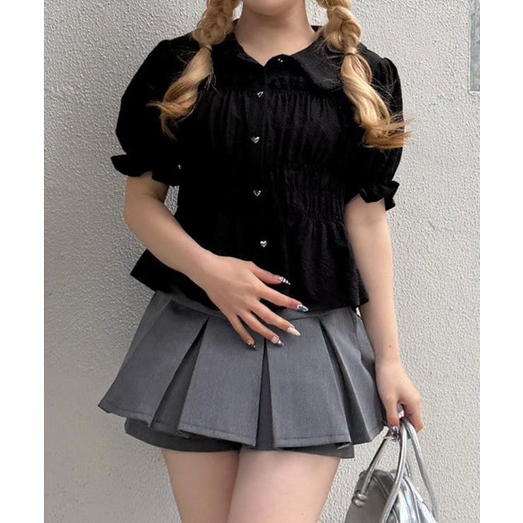 シャーリングペプラム半袖ブラウス | RMAF　NICE CLAUP / OLIVE des OLIVE | 詳細画像34 